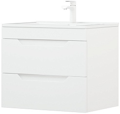 Corozo Тумба с раковиной Юта 65 Z2 подвесная белая – фотография-3